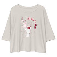 I'm Not Ok - "Inspirational" Drop Shoulder Crop Top