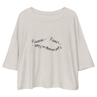 I Got Anxiety So I Left - Funny Drop Shoulder Crop Top