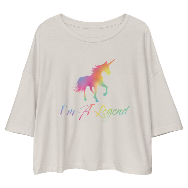 I'm A Legend - Funny Drop Shoulder Crop Top