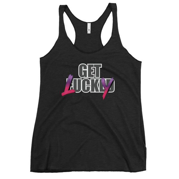 Get Lucky - Adult Humor Contoured Cut Racerback Tank