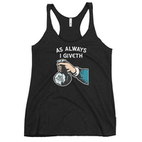Giveth No Fucks - Adult Humor Contoured Cut Racerback Tank