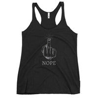 Nope - Funny Contoured Cut Racerback Tank