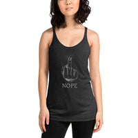 Nope - Funny Contoured Cut Racerback Tank