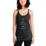 Nope - Funny Contoured Cut Racerback Tank