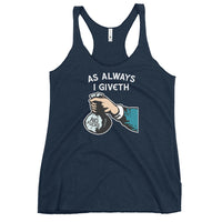 Giveth No Fucks - Adult Humor Contoured Cut Racerback Tank