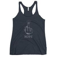 Nope - Funny Contoured Cut Racerback Tank