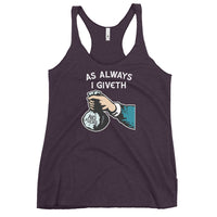 Giveth No Fucks - Adult Humor Contoured Cut Racerback Tank