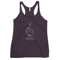 Nope - Funny Contoured Cut Racerback Tank