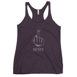 Nope - Funny Contoured Cut Racerback Tank