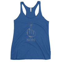 Nope - Funny Contoured Cut Racerback Tank