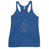 Nope - Funny Contoured Cut Racerback Tank