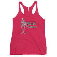 Dead Inside - Funny Contoured Cut Racerback Tank