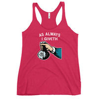 Giveth No Fucks - Adult Humor Contoured Cut Racerback Tank