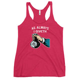 Giveth No Fucks - Adult Humor Contoured Cut Racerback Tank