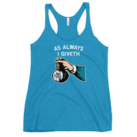 Giveth No Fucks - Adult Humor Contoured Cut Racerback Tank